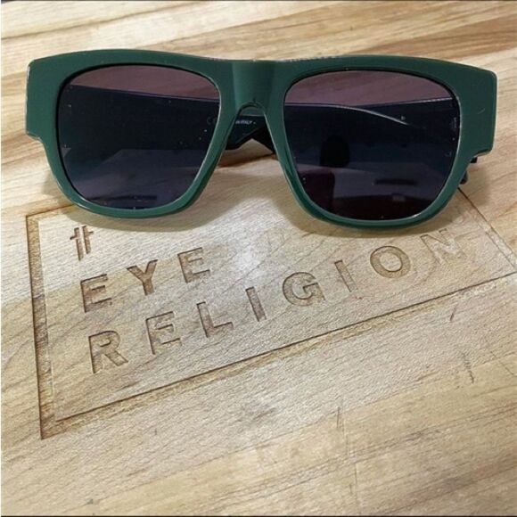 Alexander McQueen Green and Orange 328 Sunglasses - Picture 2 of 3